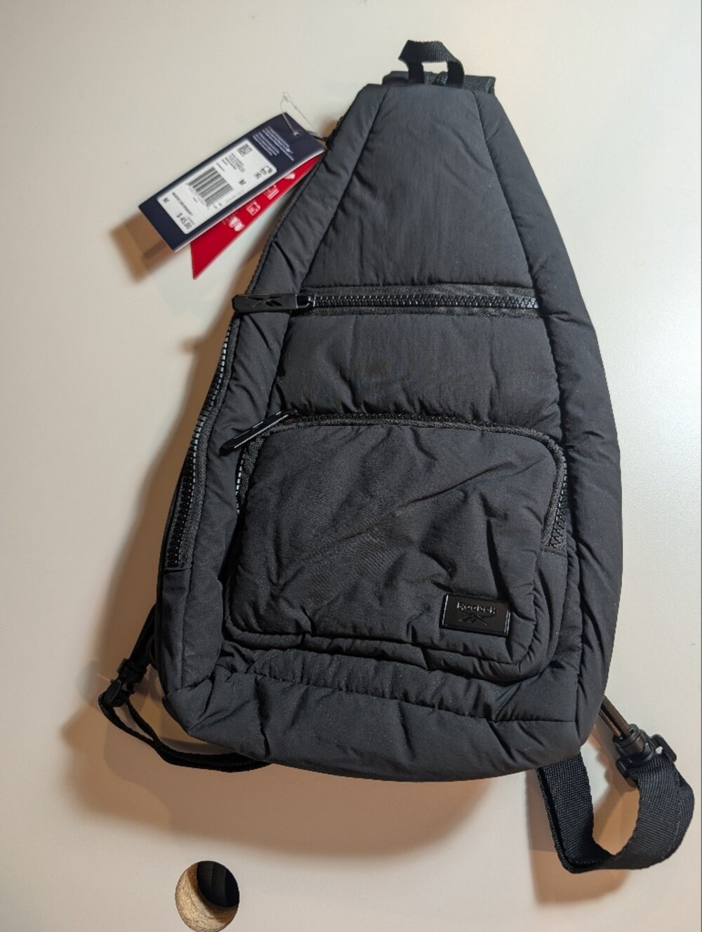 Reebok Woman's Maeve Black Sling Crossbody Bag NWT